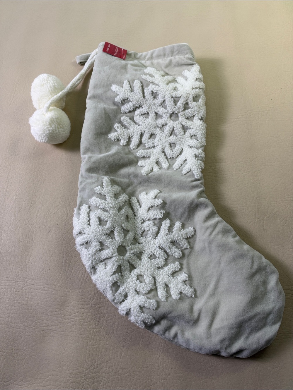 Wondershop gray Snowflake stocking